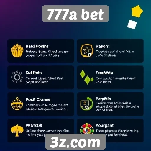 Características principais do site de jogos 777a bet